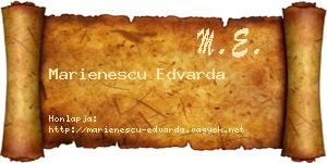 Marienescu Edvarda névjegykártya